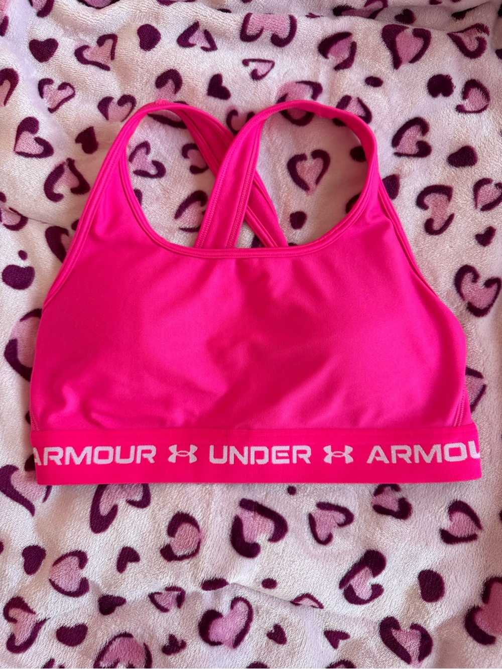 Under Armour Women’s Pink Crossback Swim Top